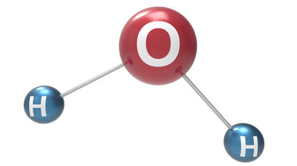 water molecule 3d render