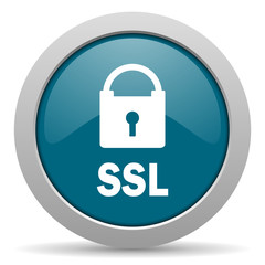 ssl blue glossy web icon