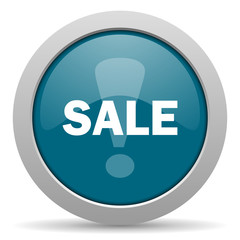 sale blue glossy web icon