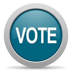 vote blue glossy web icon