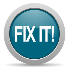 fix it blue glossy web icon
