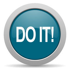 do it blue glossy web icon