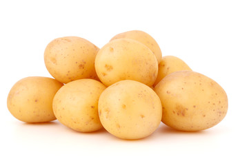 new potato tuber isolated on white background cutout
