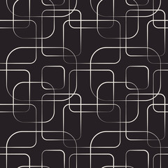 Abstract geometric line and square seamless pattern. Vector