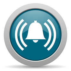 alarm blue glossy web icon