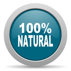 natural blue glossy web icon