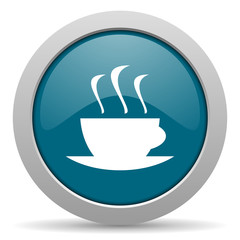espresso blue glossy web icon