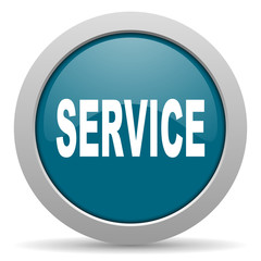 service blue glossy web icon