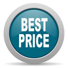 best price blue glossy web icon