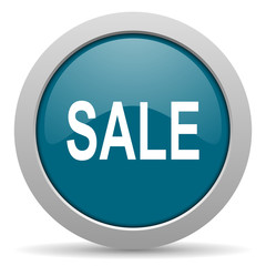 sale blue glossy web icon
