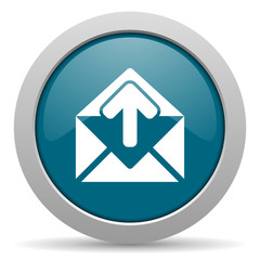 email blue glossy web icon