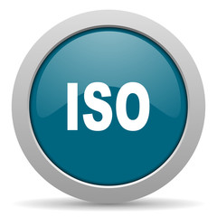 iso blue glossy web icon
