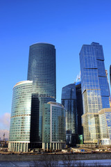 Fototapeta na wymiar Towers of business center Moscow City