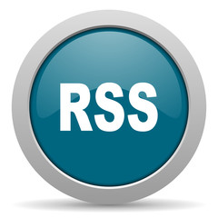 rss blue glossy web icon