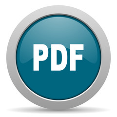 pdf blue glossy web icon