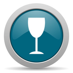 alcohol  blue glossy web icon