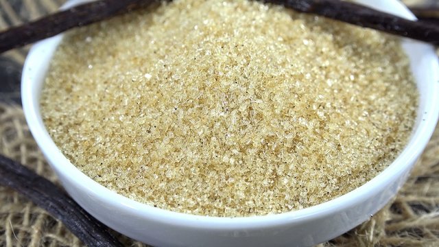 Heap of Vanilla Sugar (seamless loopable 4K footage)