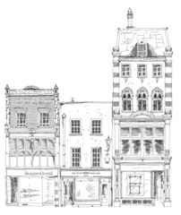 Bond street houses, London. Sketch collection