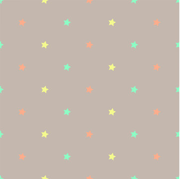 Grey starry night seamless pattern polka dots background