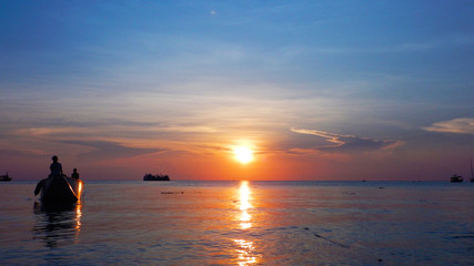 Boat sunset