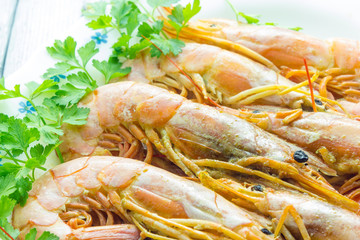 Raw prawns