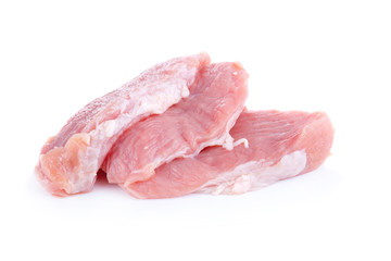 raw meat isolated on white