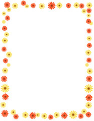 Spring flowers frame