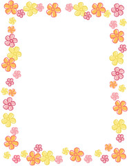 Colorful floral frame