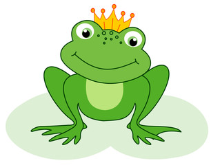 Fototapeta premium Frog Prince Cartoon Character
