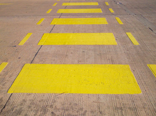 yellow zebra crossing in the super store