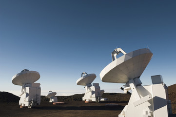 Satellites pointed towards sky