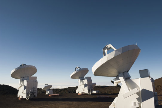 Satellites pointed towards sky