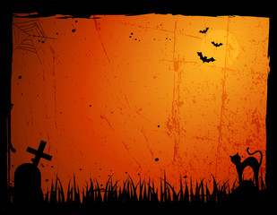Grunge halloween frame / border
