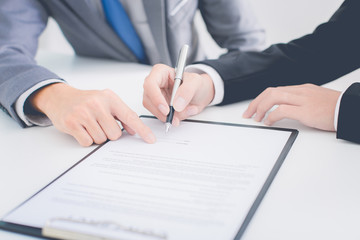 Business people discussing the charts and graphs showing the res