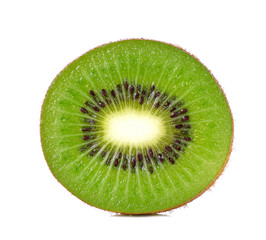 Slice kiwi fruit isolated on a white background