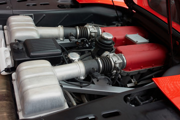 Engine of a sports car