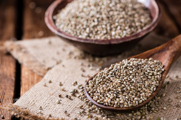 Portion of Hemp Seeds