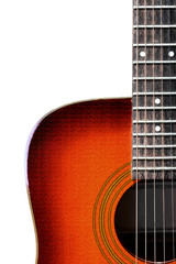 Obraz premium acoustic guitar isolated on white