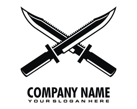 knife dagger sharp logo image vector