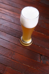 Glass of wheat beer