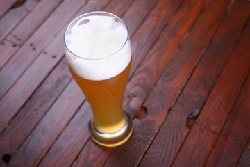 Glass of wheat beer