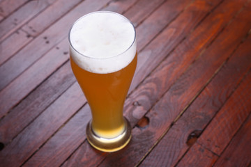 Glass of wheat beer