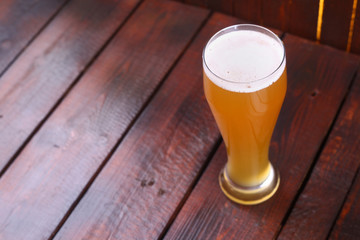 Glass of wheat beer