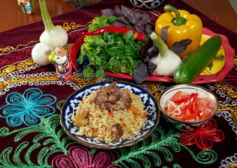 Uzbek  pilaf .