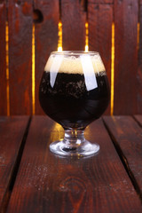 Glass of dark stout