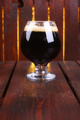 Glass of dark stout