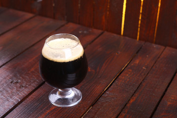 Glass of dark stout
