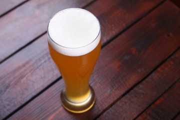 Glass of wheat beer