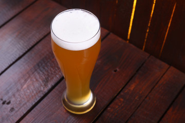 Glass of wheat beer