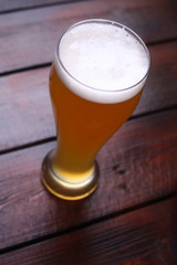 Glass of wheat beer